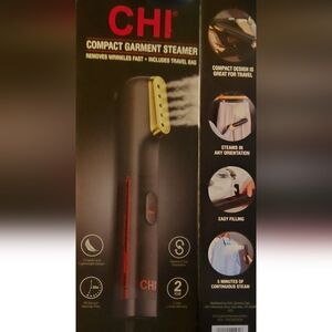 CHI Compact Garment Steamer - Black and Red